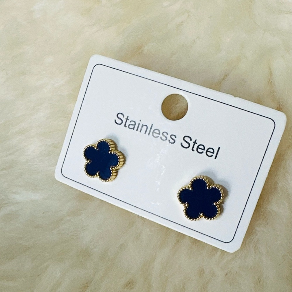 Clover Leaves Earrings Blue Women Earring Fashion Jewelry